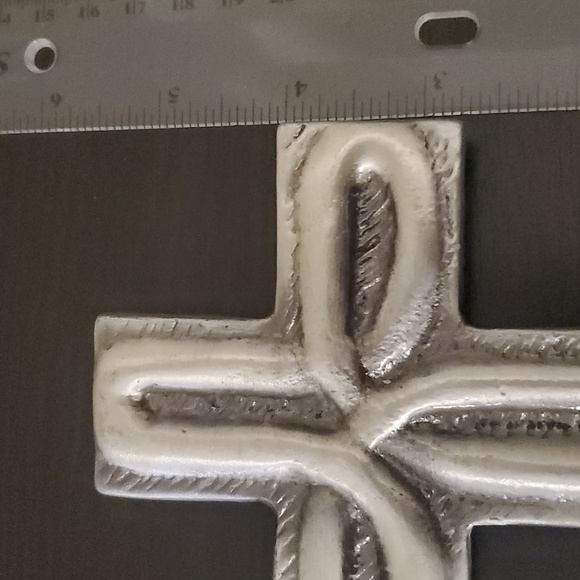 Cross Silver Tone Rustic Mexico - Picture 4 of 6